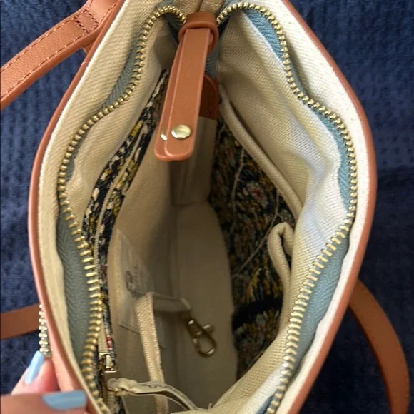 Spartina 449 Brown and Yellow Floral Crossbody Bag - Picture 7 of 7